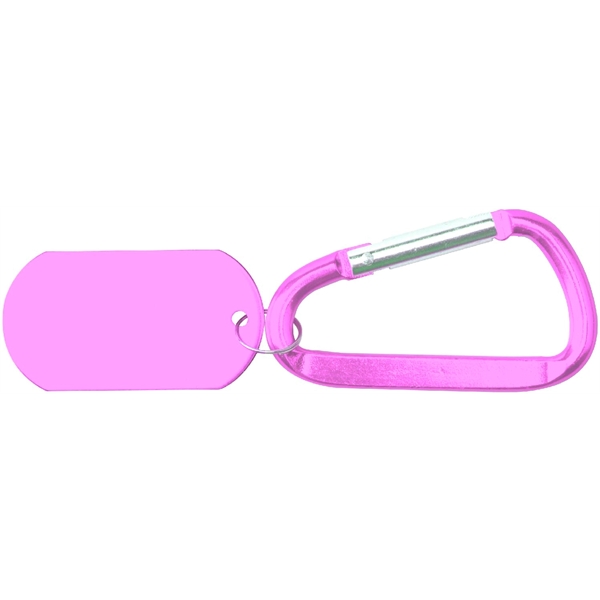 Metal Key Holder Aluminum Pet Tag and Carabiner... from ASI 74585 Nu Promo International / Nu Promo Line