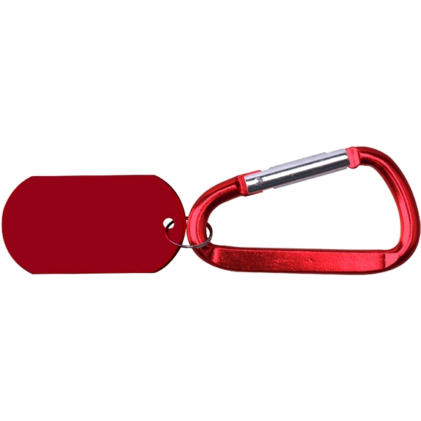 Metal Key Holder Aluminum Pet Tag and Carabiner... from ASI 74585 Nu Promo International / Nu Promo Line