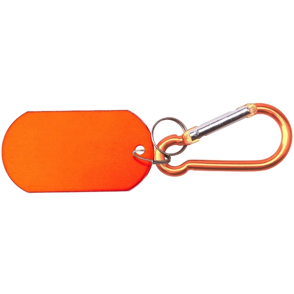 Metal Key Holder Aluminum Pet Tag and Carabiner... from ASI 74585 Nu Promo International / Nu Promo Line