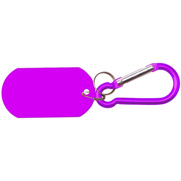 Metal Key Holder Aluminum Pet Tag and Carabiner... from ASI 74585 Nu Promo International / Nu Promo Line