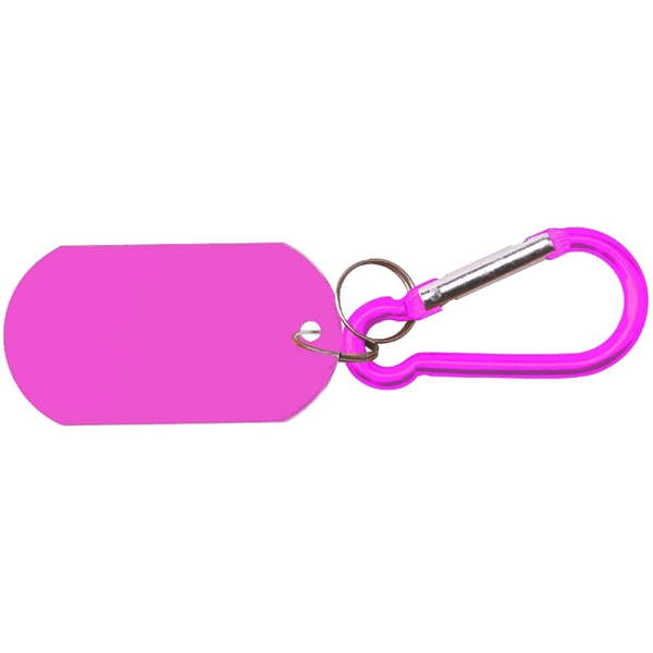 Metal Key Holder Aluminum Pet Tag and Carabiner... from ASI 74585 Nu Promo International / Nu Promo Line