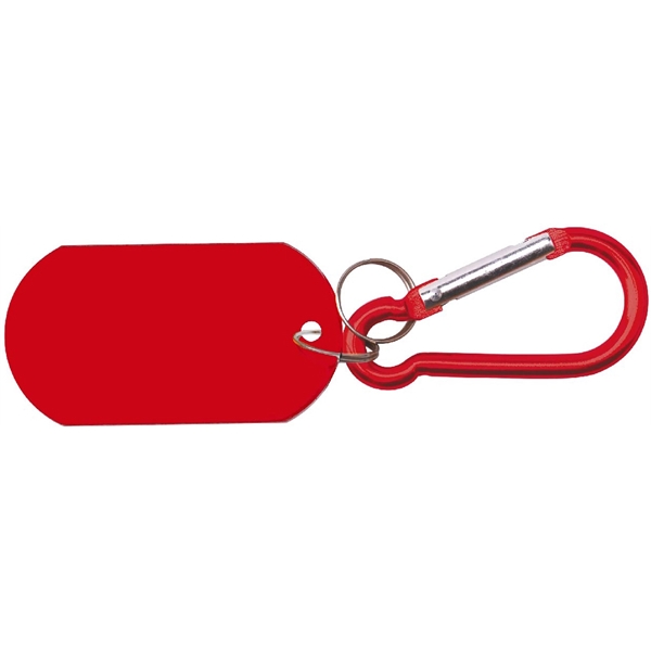Metal Key Holder Aluminum Pet Tag and Carabiner... from ASI 74585 Nu Promo International / Nu Promo Line