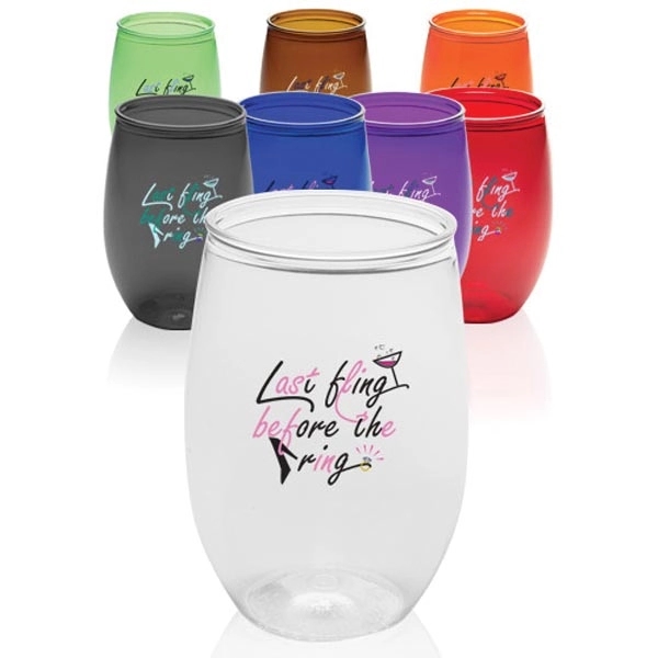 16 oz. plastic stemless, BPA-free wine glass.... from ASI 39552 BEL Promo