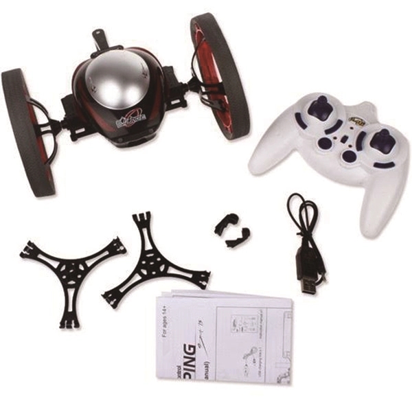 Radio controlled gyro two-wheel 4CH 2.4GHz jumping car; requires 4 AAA... from ASI 39820 Opusline (Benmex)