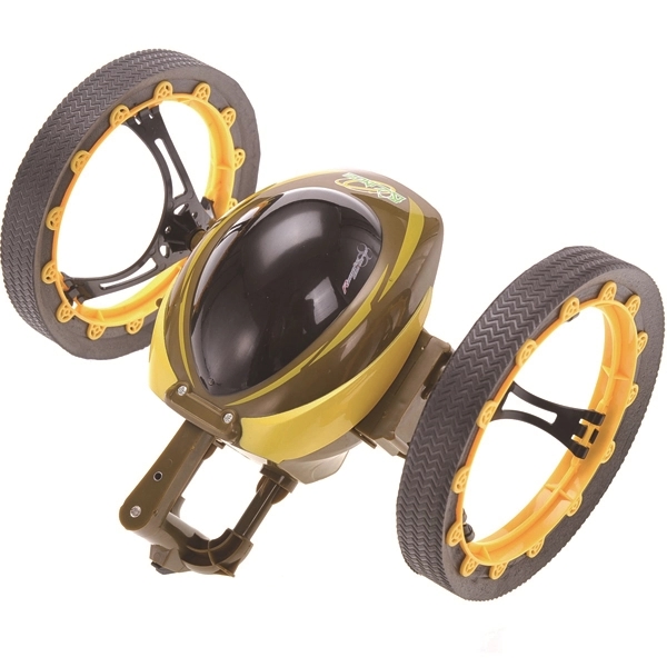 Radio controlled gyro two-wheel 4CH 2.4GHz jumping car; requires 4 AAA... from ASI 39820 Opusline (Benmex)