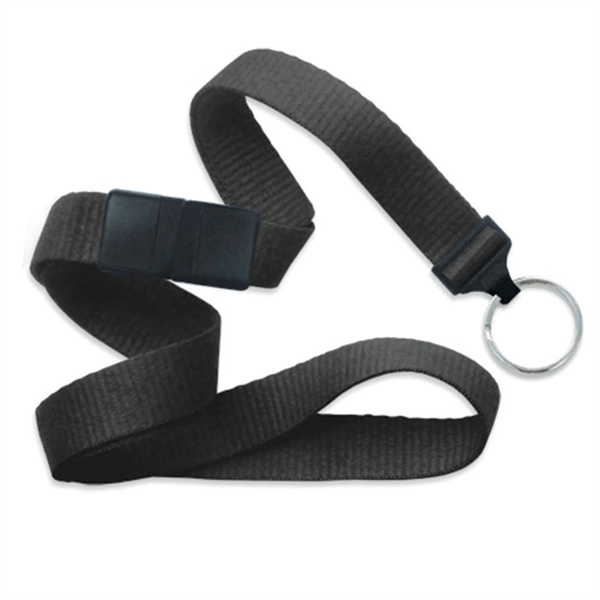 Available Same Day! This blank flat ribbed polyester lanyard comes with... from ASI 79898 Promovision / PROMOVISION