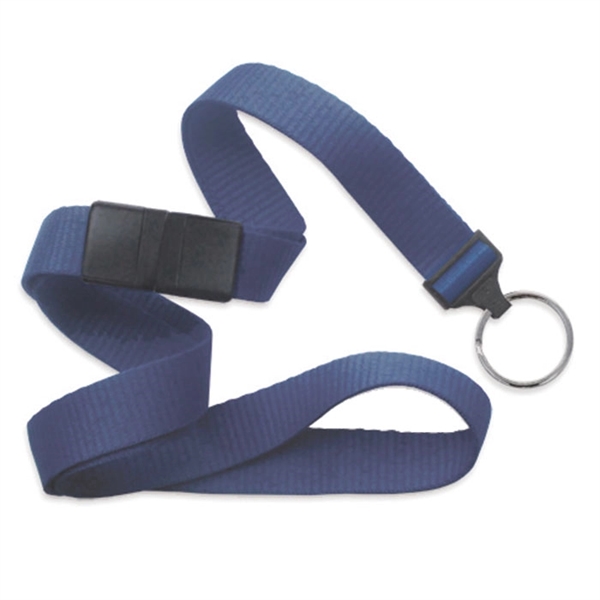 Available Same Day! This blank flat ribbed polyester lanyard comes with... from ASI 79898 Promovision / PROMOVISION