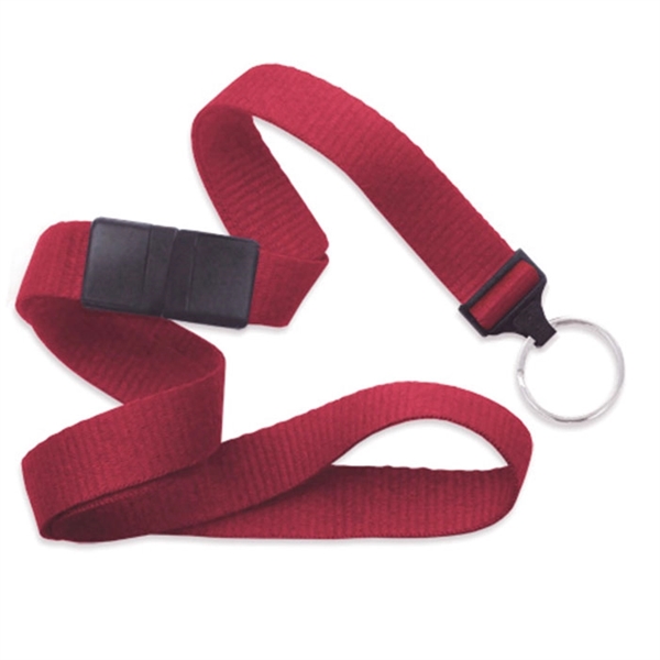 Available Same Day! This blank flat ribbed polyester lanyard comes with... from ASI 79898 Promovision / PROMOVISION