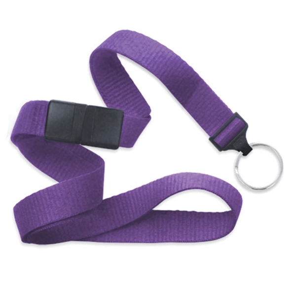 Available Same Day! This blank flat ribbed polyester lanyard comes with... from ASI 79898 Promovision / PROMOVISION