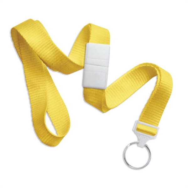 Available Same Day! This blank flat ribbed polyester lanyard comes with... from ASI 79898 Promovision / PROMOVISION