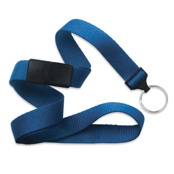 Available Same Day! This blank flat ribbed polyester lanyard comes with... from ASI 79898 Promovision / PROMOVISION