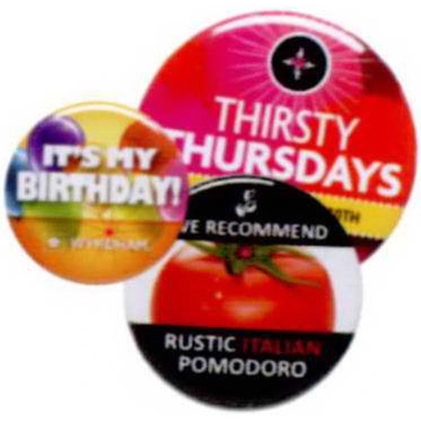 2" x 2" octagon shaped button with standard safety pin back.... from ASI 53408 Express-A-Button / Express-A-Button Samco