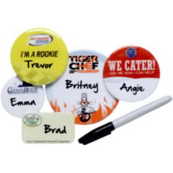 Sq/Dmd shaped button 2 1/2" with square corners and a standard... from ASI 53408 Express-A-Button / Express-A-Button Samco