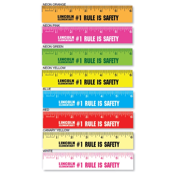 6" Single Bevel Rulers... from ASI 53408 Express-A-Button / Samco