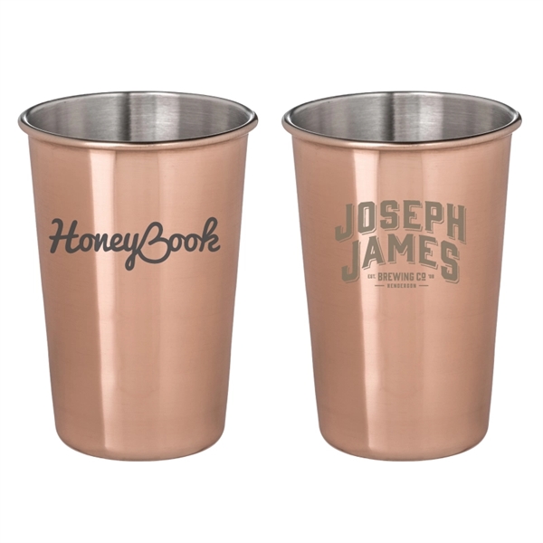 16 oz. copper plated stainless steel pint glass.... from ASI 57655 STOPNGO Line