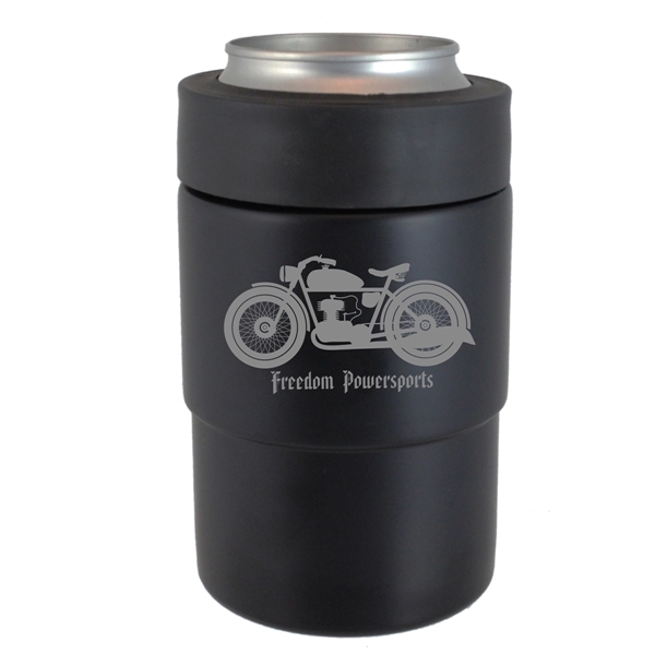 Black beverage holder made of stainless steel with vacuum insulation and... from ASI 74601 Calico