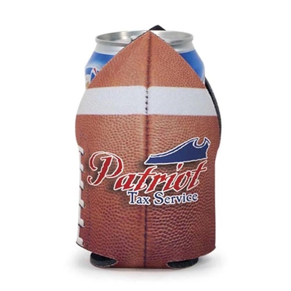 Four-color process can insulator, football, 1/8" thick high density scuba foam.... from ASI 74710 Numo / NUMO