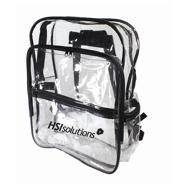 Clear backpack made up of a large main compartment with two... from ASI 34800 Alstar Creations / Alstar Line