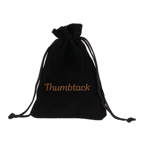 4 1/2" x 4" x 1" velvet drawstring pouch.... from ASI 57655 STOPNGO Line