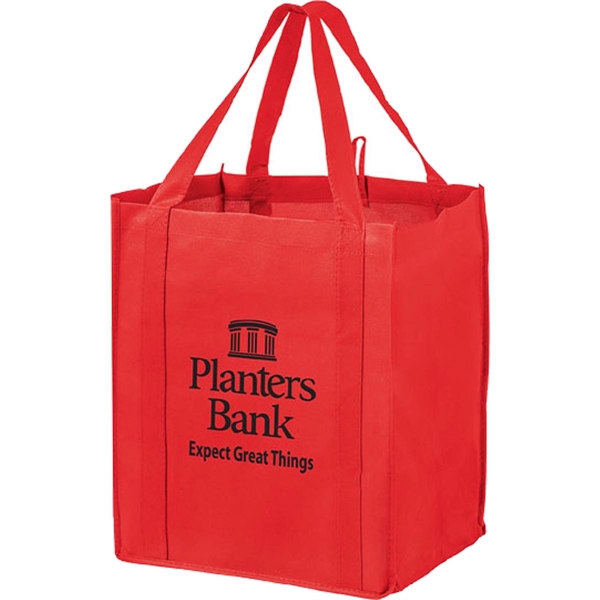13" x 10" x 15" non-woven PP wine and grocery tote... from ASI 35290 American Ad Bag Co