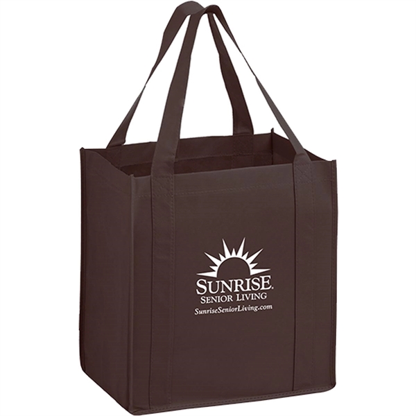 12" x 8" x 13" non-woven PP grocery tote with hanging... from ASI 35290 American Ad Bag Co