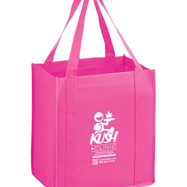 13" x 15" non-woven PP grocery tote with gusset, hanging loop,... from ASI 35290 American Ad Bag Co / American Ad Bag