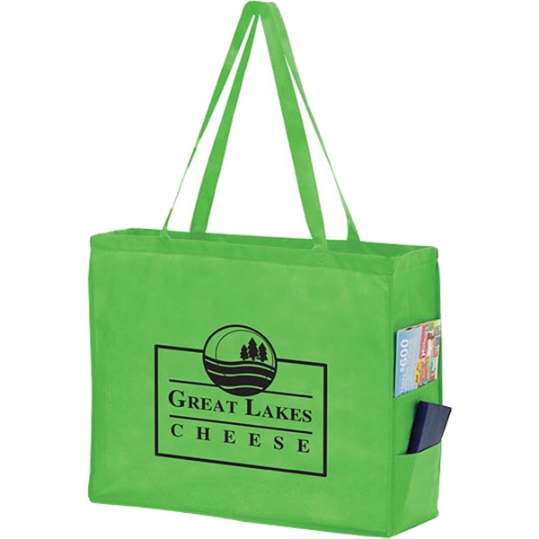 20" x 6" x 16" non-woven polypropylene tote with gusset, poly... from ASI 35290 American Ad Bag Co