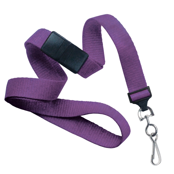 Available Same Day! These blank flat ribbed polyester lanyards come with... from ASI 79898 Promovision / PROMOVISION