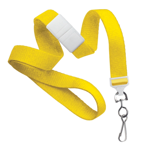 Available Same Day! These blank flat ribbed polyester lanyards come with... from ASI 79898 Promovision / PROMOVISION