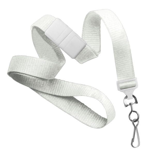 Available Same Day! These blank flat ribbed polyester lanyards come with... from ASI 79898 Promovision / PROMOVISION