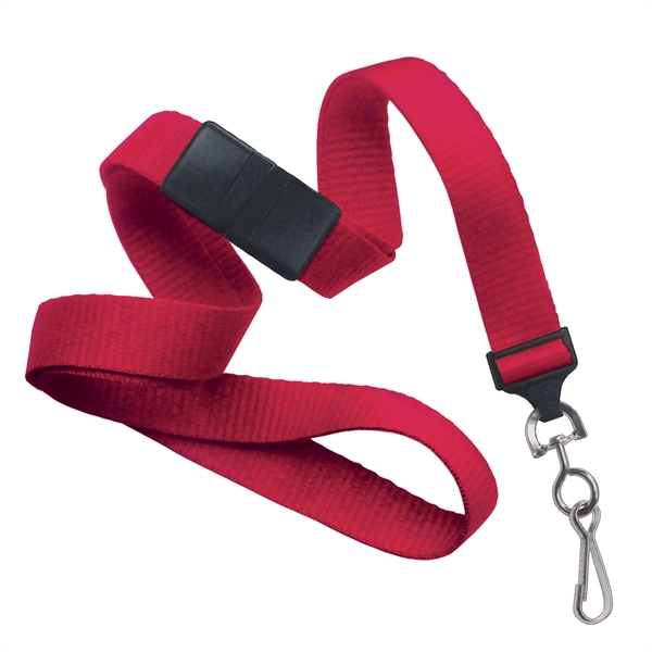 Available Same Day! These blank flat ribbed polyester lanyards come with... from ASI 79898 Promovision / PROMOVISION