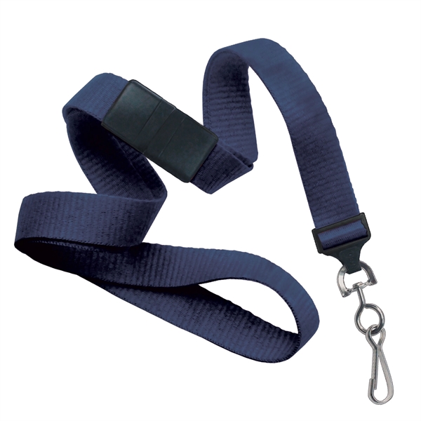 Available Same Day! These blank flat ribbed polyester lanyards come with... from ASI 79898 Promovision / PROMOVISION