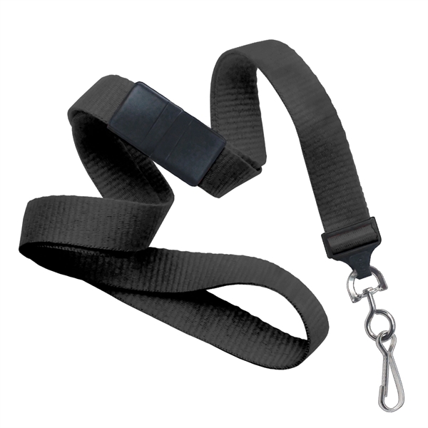 Available Same Day! These blank flat ribbed polyester lanyards come with... from ASI 79898 Promovision / PROMOVISION