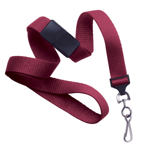 Available Same Day! These blank flat ribbed polyester lanyards come with... from ASI 79898 Promovision / PROMOVISION