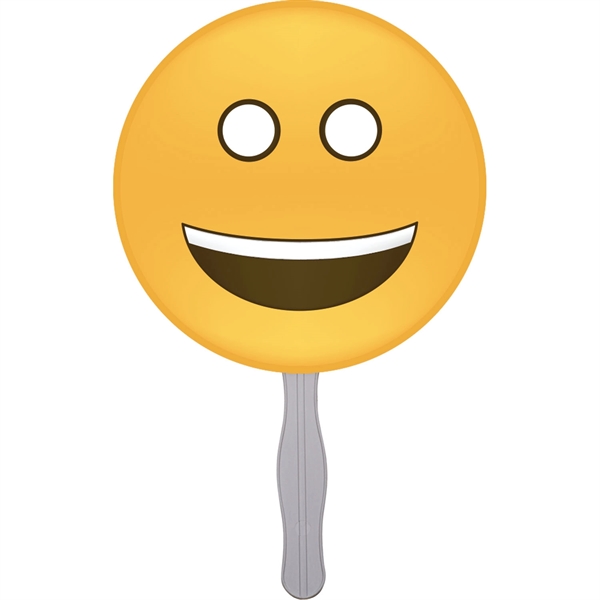 Emoji hand fan with different 10 faces/expressions available. Customizable... from ASI 54100 Fields Manufacturing Inc / TargetLine®