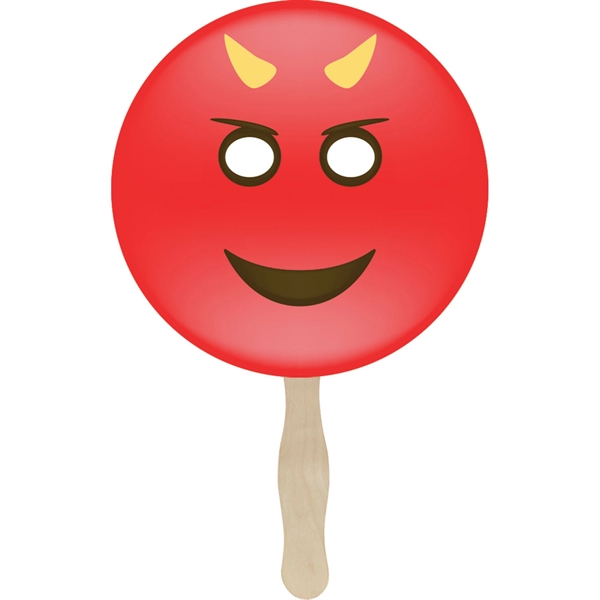 Emoji hand fan with different 10 faces/expressions available. Customizable... from ASI 54100 Fields Manufacturing Inc / TargetLine®