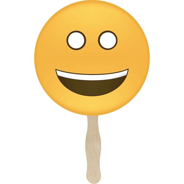 Emoji hand fan with different 10 faces/expressions available. Customizable... from ASI 54100 Fields Manufacturing Inc / TargetLine®