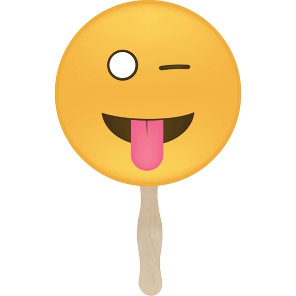 Emoji hand fan with different 10 faces/expressions available. Customizable... from ASI 54100 Fields Manufacturing Inc / TargetLine®