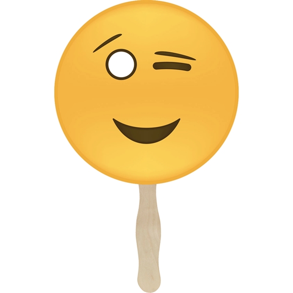 Emoji hand fan with different 10 faces/expressions available. Customizable... from ASI 54100 Fields Manufacturing Inc / TargetLine®