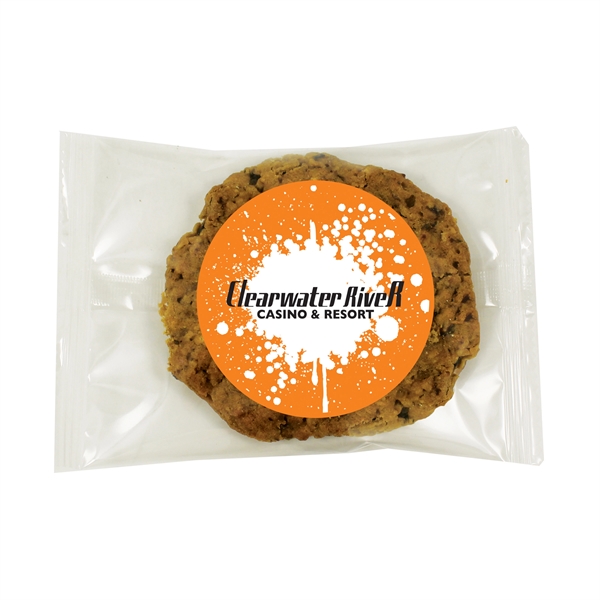 3" Promotional gourmet oatmeal raisin cookie with a two week shelf... from ASI 71685 Midnite Snax®