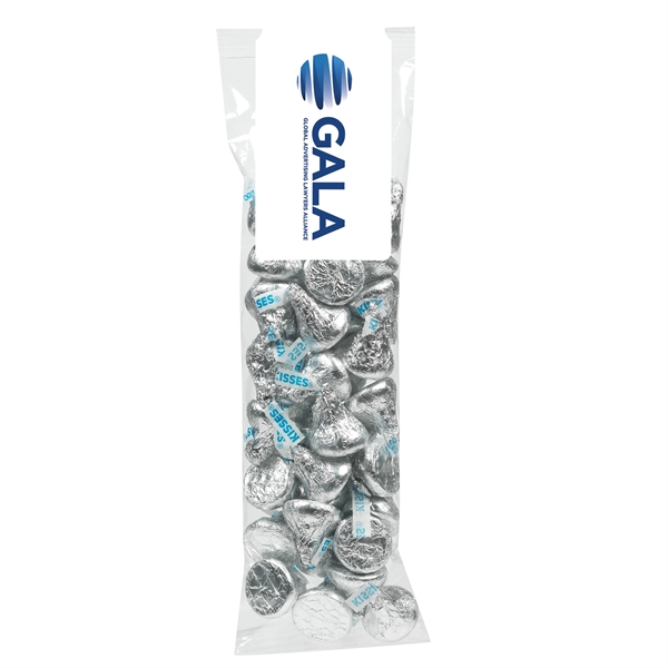 Snack pack filled with 5.7 oz. of Hershey's® Kisses®; includes 4-color... from ASI 71685 Midnite Snax®