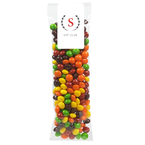 Snack pack filled with 8.5 oz. of Skittles®; includes 4-color process... from ASI 71685 Midnite Snax®
