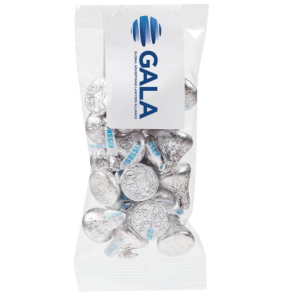 Snack pack filled with 3 oz. of Hershey's® Kisses®; includes 4-color... from ASI 71685 Midnite Snax®