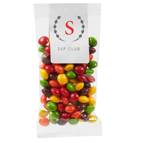 Snack pack filled with 4 oz. of Skittles®; includes 4-color process... from ASI 71685 Midnite Snax®
