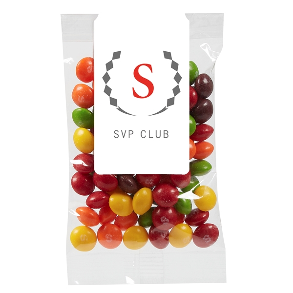 Snack pack filled with 2.7 oz. of Skittles®; includes 4-color process... from ASI 71685 Midnite Snax®