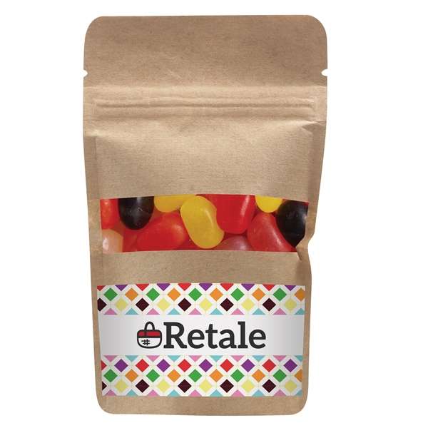 Resealable window pouch bag filled with 1.7 ounces of assorted jelly... from ASI 71685 Midnite Snax®