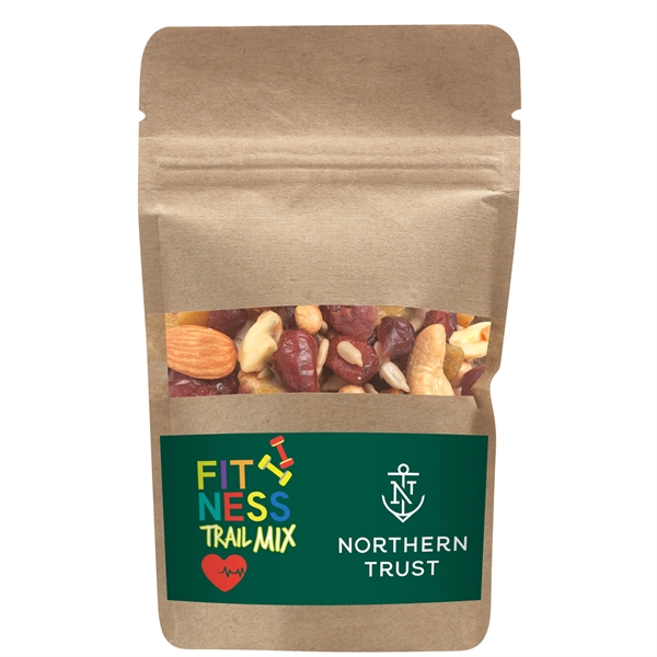 Resealable window pouch bag filled with 1.8 ounces of fitness trail... from ASI 71685 Midnite Snax®