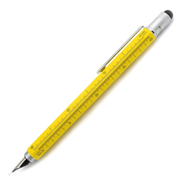 Touchscreen stylus fountain pen with screwdrivers, level , ruler and three... from ASI 98760 Yafa Line, Inc. / MonteVerde® Yafaline