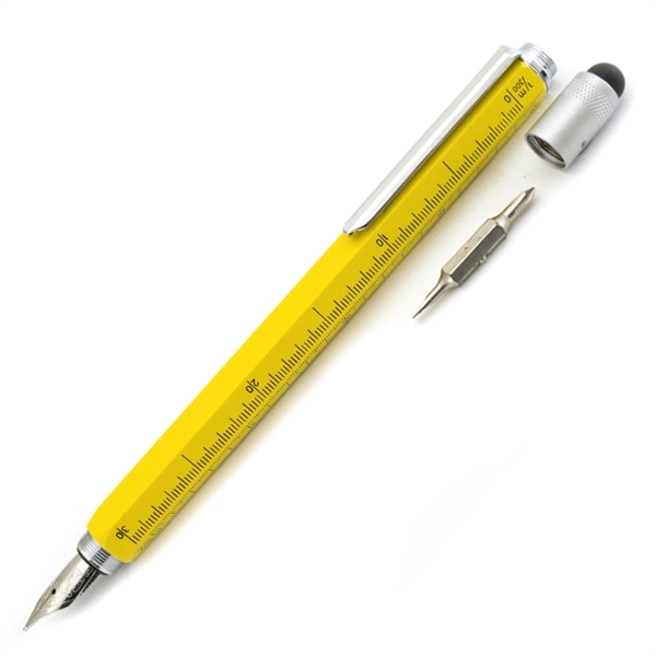 Touchscreen stylus fountain pen with screwdrivers, level , ruler and three... from ASI 98760 Yafa Line, Inc. / MonteVerde® Yafaline