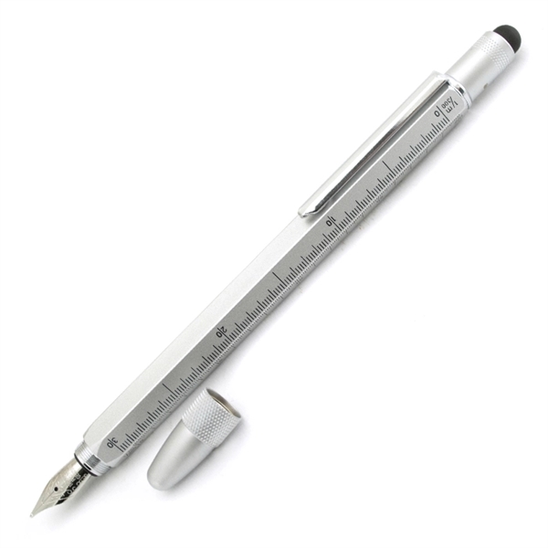 Touchscreen stylus fountain pen with screwdrivers, level , ruler and three... from ASI 98760 Yafa Line, Inc. / MonteVerde® Yafaline